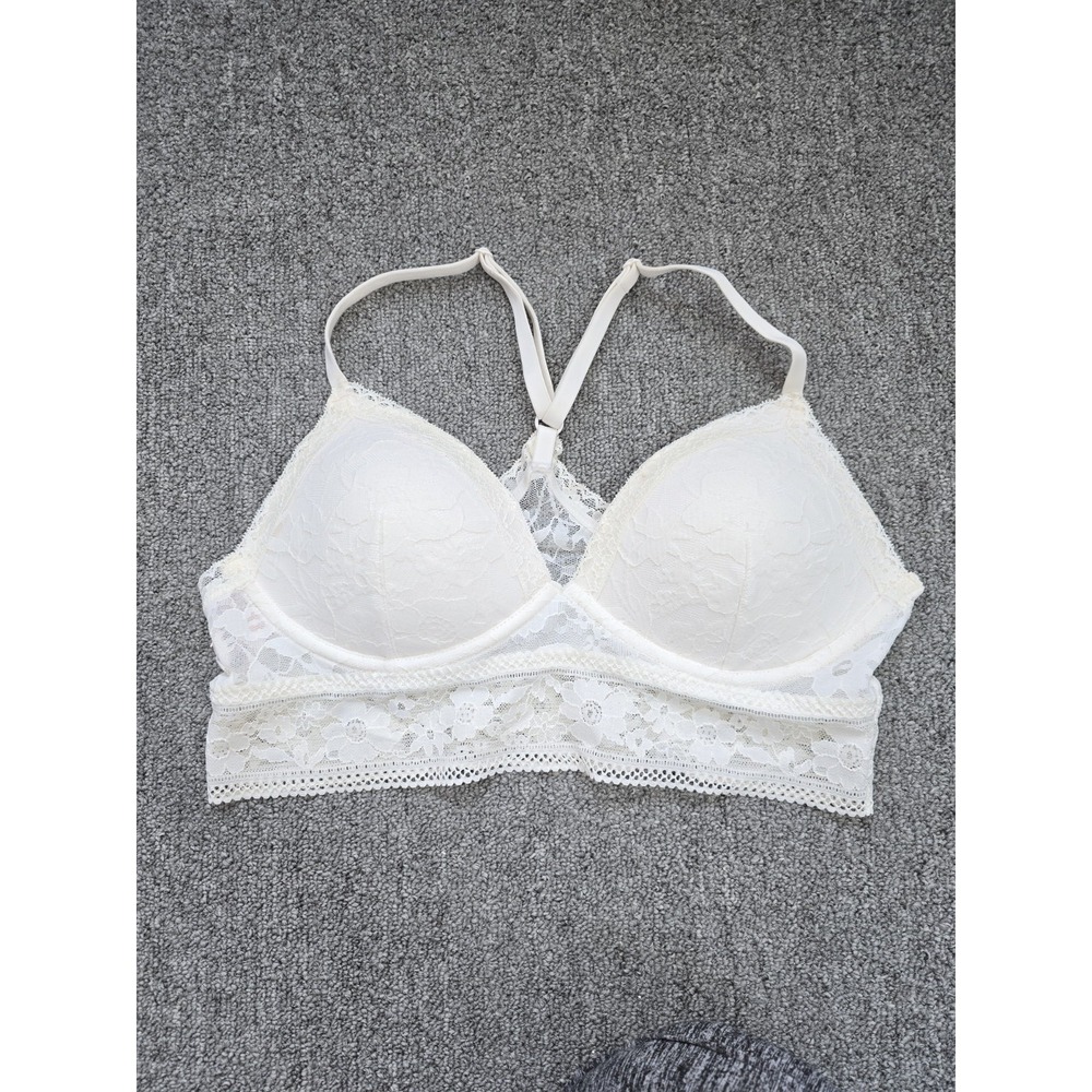 Victoria Secret Wireless Lightly Lined White Bralette T-shirt Bra Size M
